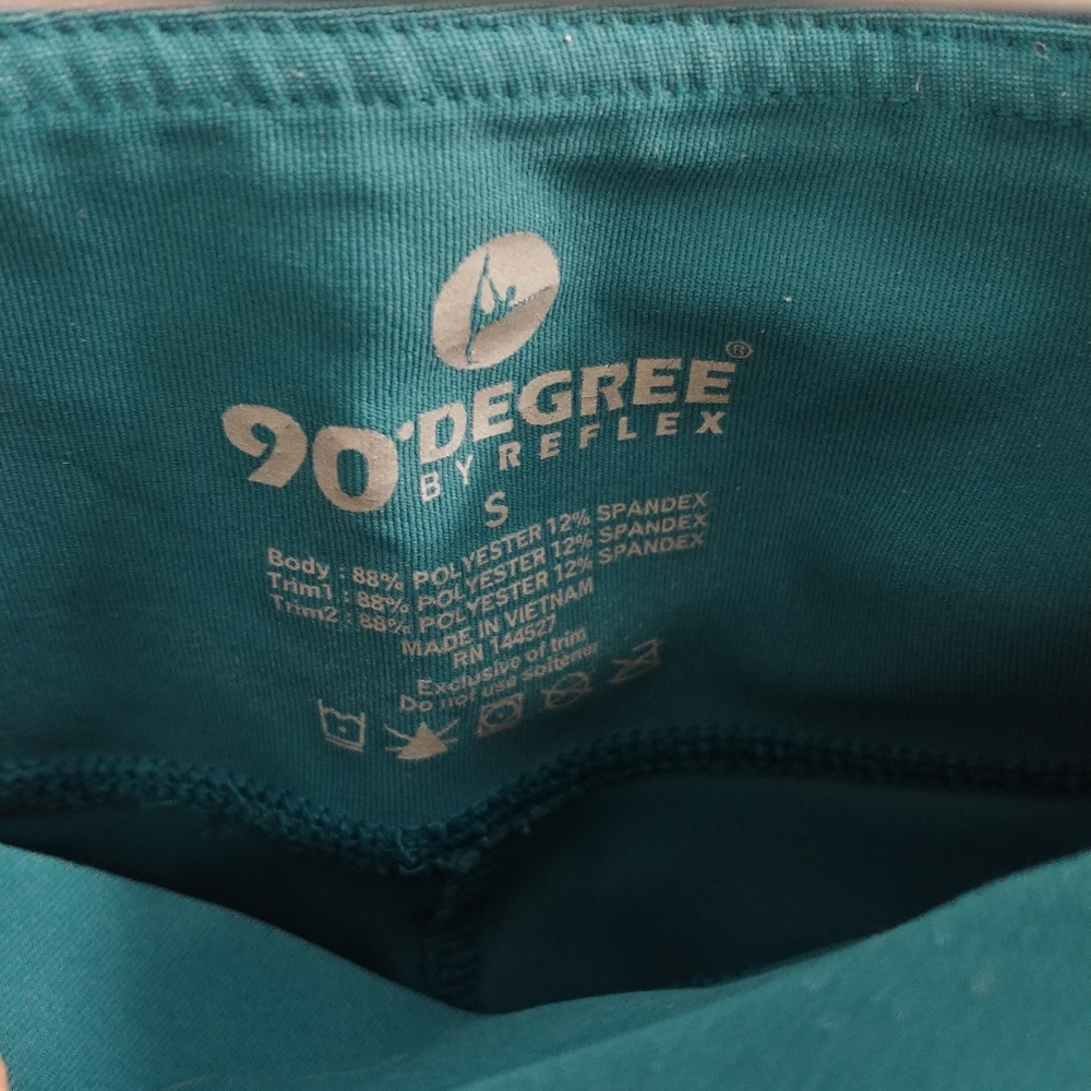 Teal Mesh Workout Leggings - Picture 2 of 6